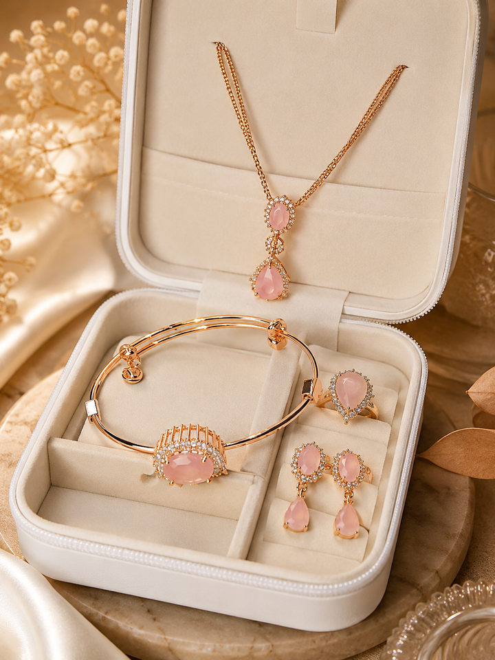 Elegant Rose Gold Jewelry Set