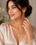 Luxe Square Crystal Pendant Set