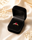 Elegant Ruby Red Jewelry Set