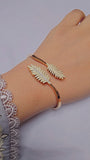 Elegant Gold Leaf Bracelet